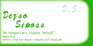 dezso siposs business card